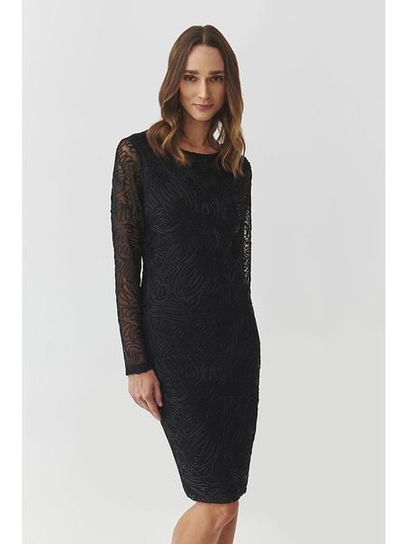 TATUUM Sukienka "Noemi" w kolorze czarnym rozmiar: S. Czarne sukienki Tatuum, s, bez wzorów, bez kołnierzyka, bez ramiączek, midi. Za 166,10 zł.