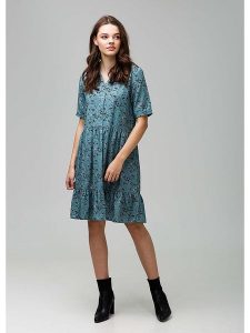 4funkyflavours Sukienka "Wildfires" w kolorze niebieskim rozmiar: L. Niebieskie sukienki 4funkyflavours, l, bez wzorów, z wiskozy, bez kołnierzyka, bez ramiączek, mini. Za 163,26 zł.