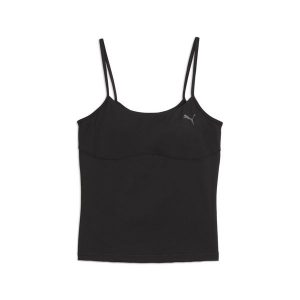 Damska koszulka bez rękawów 2 w 1 MOVE PUMA Black. Czarne koszulki sportowe Puma, bez wzorów, bez ramiączek. W wyprzedaży za 94,00 zł.