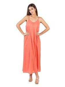 Isla Bonita by SIGRIS Sukienka w kolorze pomarańczowym rozmiar: XL. Pomarańczowe sukienki Isla Bonita by SIGRIS, na co dzień, xl, bez wzorów, z bawełny, bez kołnierzyka, bez ramiączek, maxi, proste. Za 149,66 zł.