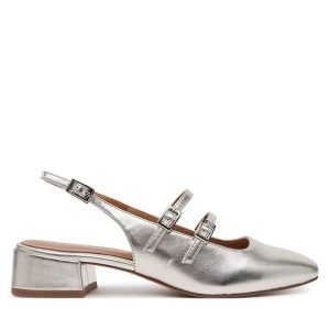 Czółenka Tamaris. Szare czółenka Tamaris, bez wzorów, bez obcasa, bez zapięcia. Za 269,99 zł.