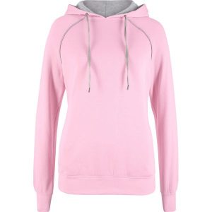Bluza z kapturem z kontrastowymi paskami bonprix jasnoróżowy kryształowy. Bluzy marki 4f. Za 74,99 zł.