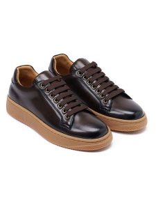 British Passport Skórzane sneakersy w kolorze brązowym rozmiar: 36. Brązowe trampki British Passport, bez wzorów, bez zapięcia. Za 347,99 zł.