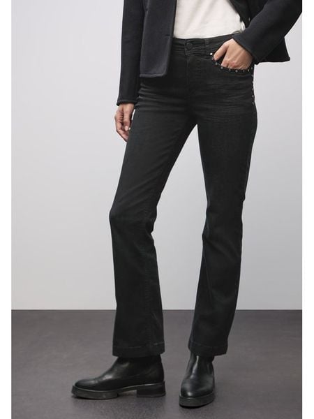 Street One Dżinsy - Bootcut fit - w kolorze czarnym rozmiar: W32/L30. Czarne jeansy Street One, bez wzorów, z podwyższonym stanem. Za 183,59 zł.