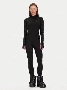 Guess Kombinezon W5BD1P K7182 Czarny Slim Fit. Czarne sukienki Guess, m, z aplikacjami, z syntetyku, bez kołnierzyka, bez ramiączek. Za 529,99 zł.