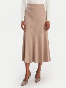 Guess Spódnica midi W6RD15 WJ472 Beżowy Regular Fit. Brązowe spódnice Guess, xs, z aplikacjami, z syntetyku, midi. Za 479,99 zł.