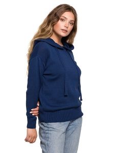 Be Wear Sweter w kolorze granatowym rozmiar: S/M. Niebieskie swetry oversize Be Wear, m, bez wzorów, z bawełny, bez ramiączek. Za 240,95 zł.