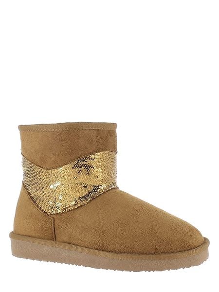 ISLAND BOOT Botki zimowe "Carson" w kolorze jasnobrązowym rozmiar: 38. Brązowe botki Island Boot, na zimę, bez wzorów, z materiału, bez obcasa, na platformie, bez zapięcia. Za 130,99 zł.