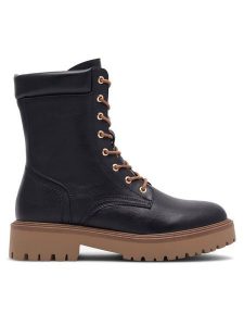 Jenny Fairy Trzewiki ELISA WS5896-17A Czarny. Czarne botki Jenny Fairy, bez wzorów, z syntetyku, bez obcasa, na płaskiej podeszwie, bez zapięcia. Za 159,99 zł.