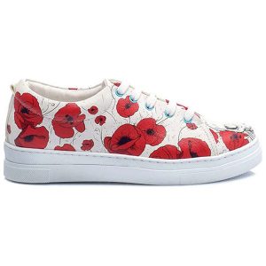 Streetfly Sneakersy w kolorze biało-czerwonym ze wzorem rozmiar: 41. Białe trampki Streetfly, bez wzorów, z materiału, bez zapięcia. Za 180,06 zł.