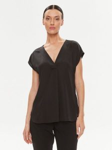 Marella Bluzka Brina 2331160333200 Czarny Regular Fit. Czarne bluzki Marella, bez wzorów, z syntetyku, bez kołnierzyka, bez ramiączek. Za 369,99 zł.