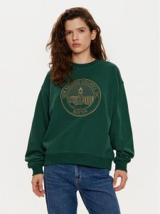 New Balance Bluza WT43553 Zielony Oversize. Zielone bluzy New Balance, xl, bez wzorów, z bawełny, bez kaptura. Za 229,99 zł.
