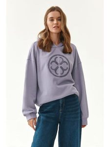 TATUUM Bluza w kolorze fioletowym rozmiar: S. Różowe bluzy Tatuum, s, z aplikacjami, z materiału, z kapturem. Za 105,38 zł.