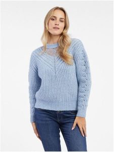 Orsay Sweter w kolorze błękitnym rozmiar: M. Niebieskie swetry oversize Orsay, m, bez wzorów, z bawełny, bez ramiączek. Za 78,66 zł.