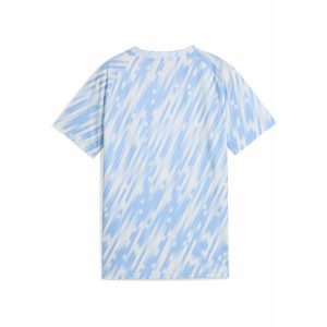 Młodzieżowa koszulka przedmeczowa Manchester City PUMA Silver Sky Blue. Niebieskia bluzki Puma, m, bez wzorów, młodzieżowe, bez kołnierzyka, bez ramiączek. Za 269,00 zł.