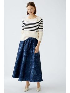 Oui Spódnica w kolorze granatowym rozmiar: 42. Niebieskie spódnice Oui, bez wzorów, maxi. Za 185,32 zł.