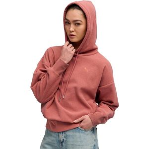 Bluza z kapturem damska Puma Her Oversized Winterized Hoodie. Czerwone bluzy Puma, bez wzorów, z poliesteru, z kapturem. Za 269,00 zł.