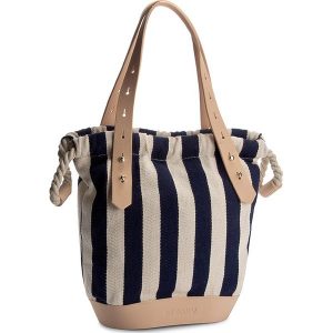 Torebka ZAXY - ZZ0008 Navy Stripes. Brązowe torebki klasyczne marki Zaxy, z materiału. W wyprzedaży za 159,00 zł.