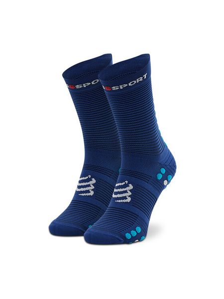 Compressport Skarpety długie Pro Racing Socks V4.0 Run High XU00046B_533 Granatowy. Niebieskie skarpetki Compressport, bez wzorów, z materiału. Za 79,99 zł.