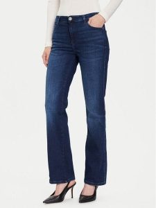 Guess Jeansy W5BA15 D0791 Niebieski Straight Fit. Niebieskie jeansy Guess, z aplikacjami, z bawełny. Za 439,99 zł.