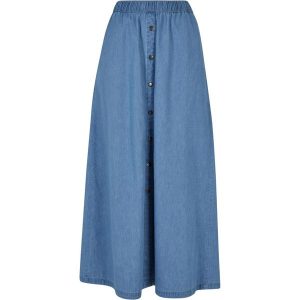 Spódnica Maxi Damska Denim Lekka Szerokie. Niebieskie spódnice Urban Classics, xl, bez wzorów, z denimu, maxi. Za 187,99 zł.