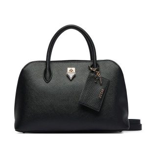 Torebka Guess. Czarne kuferki Guess, z aplikacjami, bez dodatków. Za 699,99 zł.