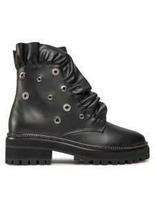 Liu Jo Trapery Pink 148 SF3073 P0102 Czarny. Czarne buty zimowe Liu Jo, ze skóry, bez obcasa, bez zapięcia. Za 619,99 zł.