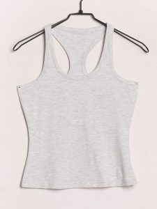 4F Top slim gładki damski - szary XXL. Szare topy 4f, xs, bez wzorów, z bawełny, klasyczne, bez kołnierzyka, bez ramiączek. Za 39,99 zł.