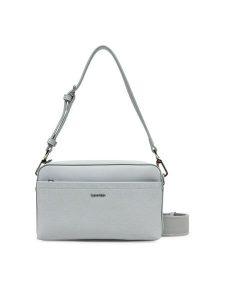 Calvin Klein Torebka Ck Must Conv Camera Bag_Mono K60K613021 Szary. Szare torebki klasyczne Calvin Klein, bez wzorów, ze skóry, bez dodatków. Za 319,99 zł.