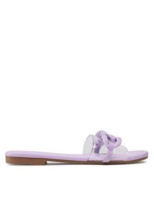DeeZee Klapki LS5712-03 Fioletowy. Fioletowe klapki DeeZee, bez wzorów, z syntetyku, bez obcasa. Za 61,99 zł.