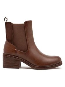 Foreverfolie Botki w kolorze jasnobrązowym rozmiar: 36. Brązowe botki Foreverfolie, bez wzorów, bez obcasa, bez zapięcia. Za 165,99 zł.