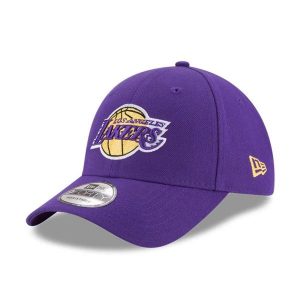 Czapka z daszkiem New Era 9FORTY Youth LA Los Angeles Lakers. Fioletowe czapki New Era, bez wzorów. Za 98,00 zł.