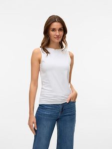 Vero Moda Top w kolorze białym rozmiar: XL. Białe topy Vero Moda, xl, bez wzorów, bez kołnierzyka, bez ramiączek. Za 43,95 zł.