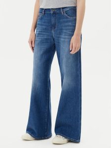 Guess Jeans Jeansy W5YA0O D0021 Niebieski Wide Leg. Niebieskie jeansy Guess Jeans, z aplikacjami, z bawełny. Za 329,99 zł.