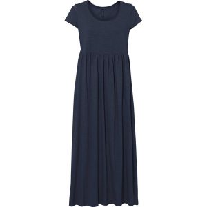 Sukienka shirtowa z bawełny organicznej. Niebieskie sukienki bonprix, bez wzorów, z bawełny, bez kołnierzyka, petite, bez ramiączek. Za 142,99 zł.