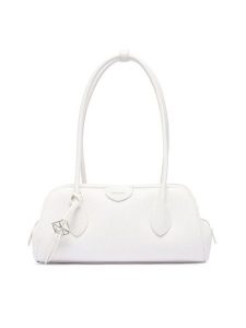 Calvin Klein Torebka Quilted Nylon Medium Shoulder Ba LV04F3743G Biały. Białe torebki klasyczne Calvin Klein, bez wzorów, z nylonu, bez dodatków. Za 649,99 zł.