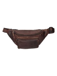 HIDE & STITCHES Skórzana saszetka w kolorze brązowym - 23 x 13 x 4 cm rozmiar: onesize. Brązowe nerki i saszetki HIDE & STITCHES, bez wzorów, z materiału. Za 117,99 zł.