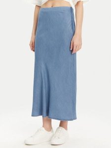 ONLY Spódnica maxi Chigo 15338281 Niebieski Regular Fit. Niebieskie spódnice ONLY, l, bez wzorów, z lyocellu, maxi. Za 99,99 zł.
