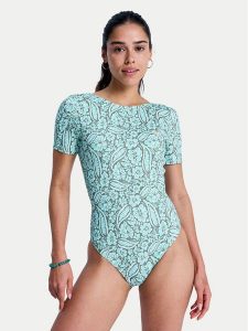 Roxy Strój kąpielowy Sun Babe ERJWR03901 Turkusowy. Niebieskie stroje jednoczęściowe Roxy, bez wzorów, z syntetyku. Za 299,99 zł.
