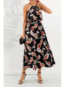 LA Angels Sukienka w kolorze czarnym rozmiar: S. Czarne sukienki LA Angels, s, bez wzorów, z wiskozy, bez kołnierzyka, bez ramiączek, maxi. Za 126,99 zł.