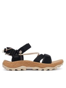 Merrell Sandały Speed ​​Fusion Sport Rmx J008132 Czarny. Czarne sandały Merrell, bez wzorów, z materiału, bez obcasa, na płaskiej podeszwie, bez zapięcia. Za 399,99 zł.