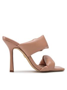 DeeZee Klapki LS5685-04 Różowy. Czerwone klapki DeeZee, bez wzorów, ze skóry, bez obcasa. Za 139,99 zł.