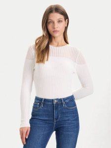 Guess Sweter W5BR62 Z0890 Écru Slim Fit. Swetry klasyczne Guess, xxl, z syntetyku, bez kołnierzyka. Za 439,99 zł.