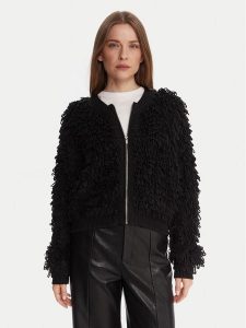 French Connection Kardigan 78ZBU Czarny Regular Fit. Czarne kardigany French Connection, z syntetyku. Za 399,99 zł.