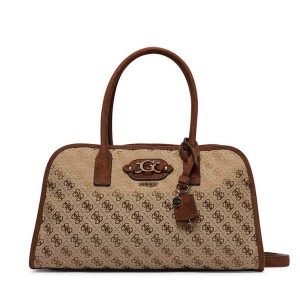 Torebka Guess. Brązowe torebki klasyczne Guess, z aplikacjami, bez dodatków. Za 634,99 zł.