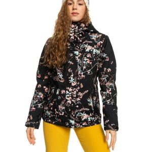 Kurtka narciarska damska Roxy Jetty Insulated. Czarne kurtki sportowe Roxy, na zimę, s, bez wzorów, z poliesteru, bez kaptura, narciarskie. Za 562,00 zł.