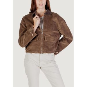 Kurtka Kobieta ONLY ONLGLOBAL L/S CORD JACKET CC PNT. Brązowe kurtki ONLY, l, bez wzorów, bez kaptura. W wyprzedaży za 268,15 zł.