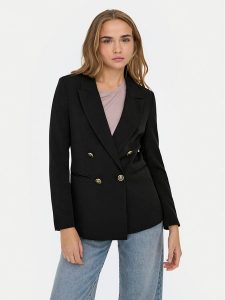 ONLY Marynarka Astrid 15294709 Czarny Slim Fit. Czarne marynarki i żakiety ONLY, bez wzorów, z syntetyku. Za 229,99 zł.