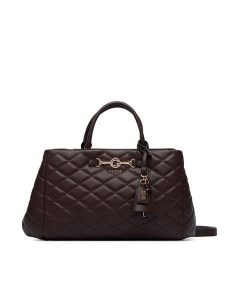 Guess Torebka Frances HWQG22 41060 Brązowy ciemny. Brązowe torebki klasyczne Guess, z aplikacjami, ze skóry, bez dodatków. Za 674,99 zł.