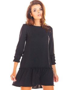 Awama Sukienka w kolorze czarnym rozmiar: XL. Czarne sukienki Awama, xl, bez wzorów, bez kołnierzyka, bez ramiączek, mini. Za 73,93 zł.